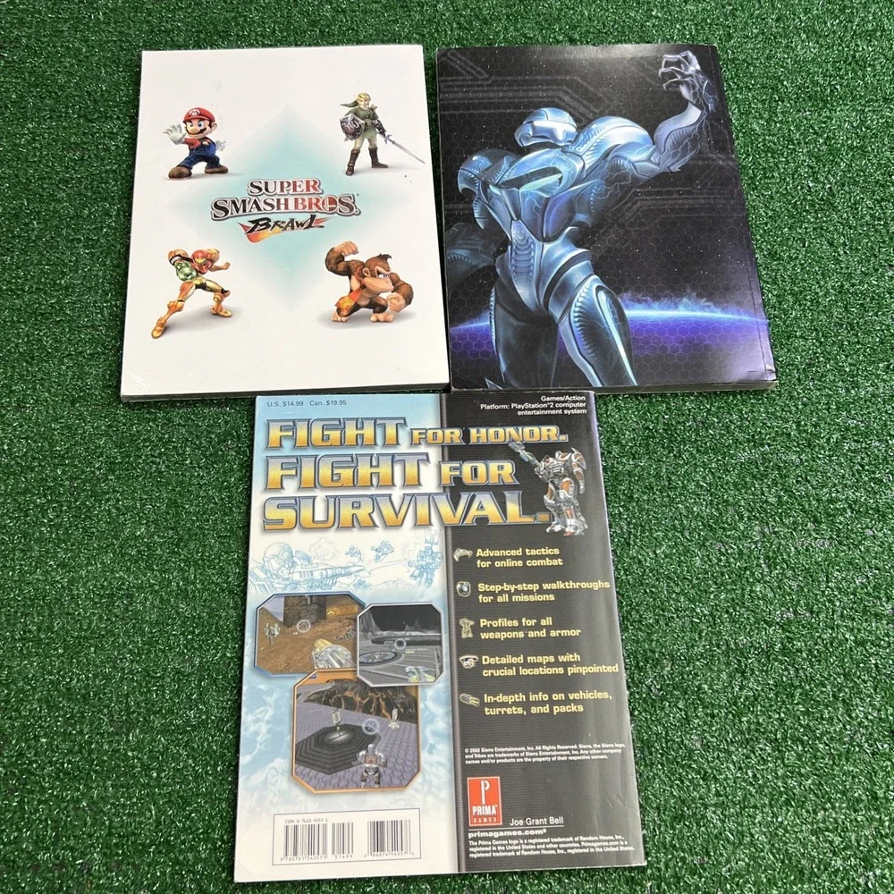 Lot Of 3 Gaming Strategy Books Metroid Prime 3‎ Tribes Super Smash Bros
